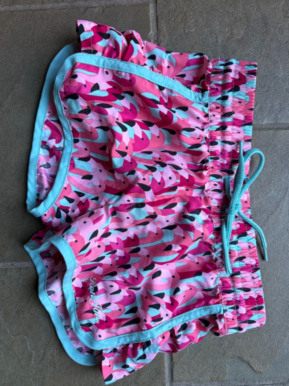 Ron Jon Flamingo Pattern Shorts girls size 8 10 M
